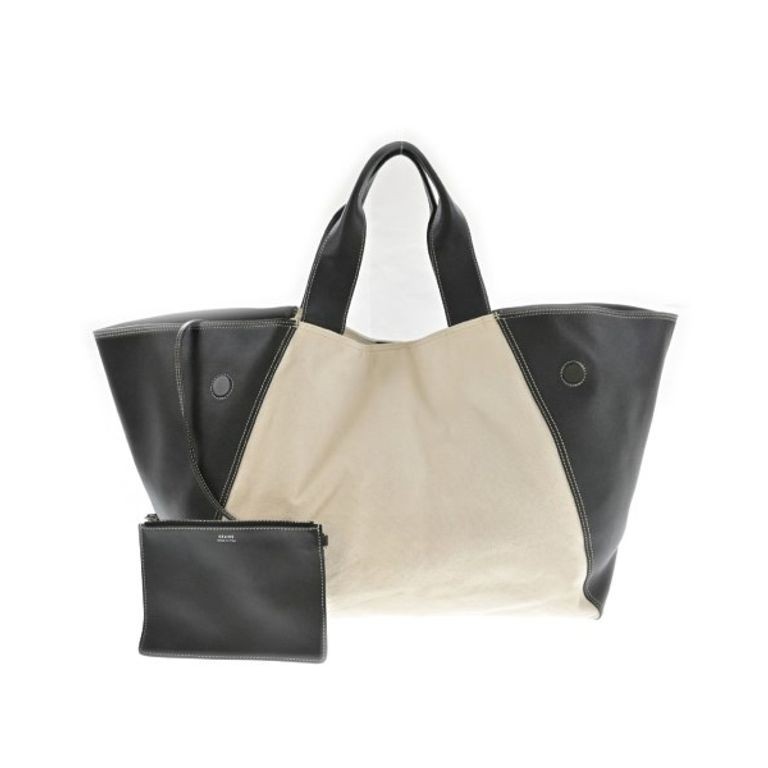 Celine Tote Bag Black White Women's Direct from Japan Secondhand