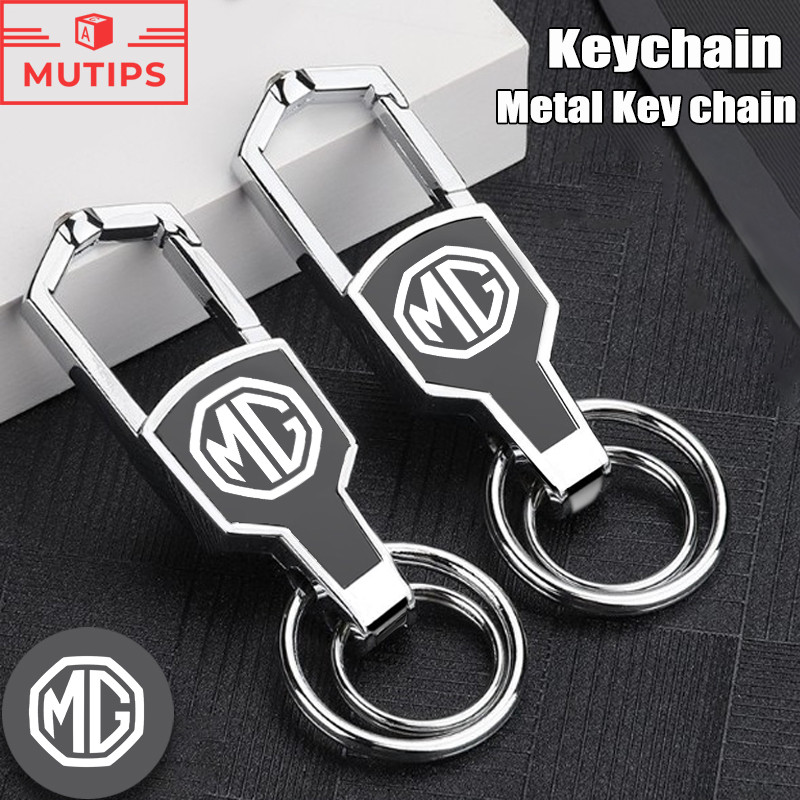 MG พวงกุญแจ พวงกุญแจรถแบบพกพา โลโก้เลเซอร์ keychain หัวเข็มขัดกุญแจโลหะ HS ZS EP MG5 MG3 MG4 EV 4 5 6 GM Mulan VS HEV Extender