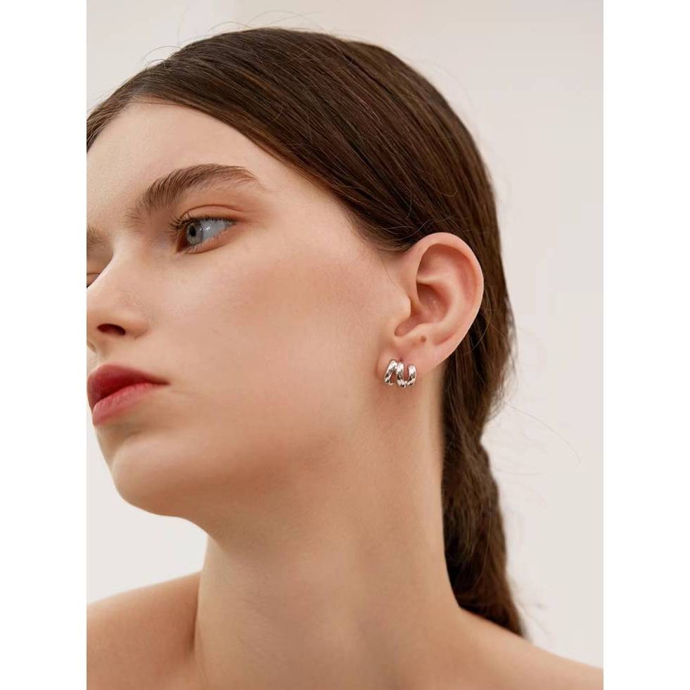 ✨️LULU✨️ EZZY Silver925 needle (MA-001)- ต่างหู ก้านเงิน(S925) - รูปที่ 4