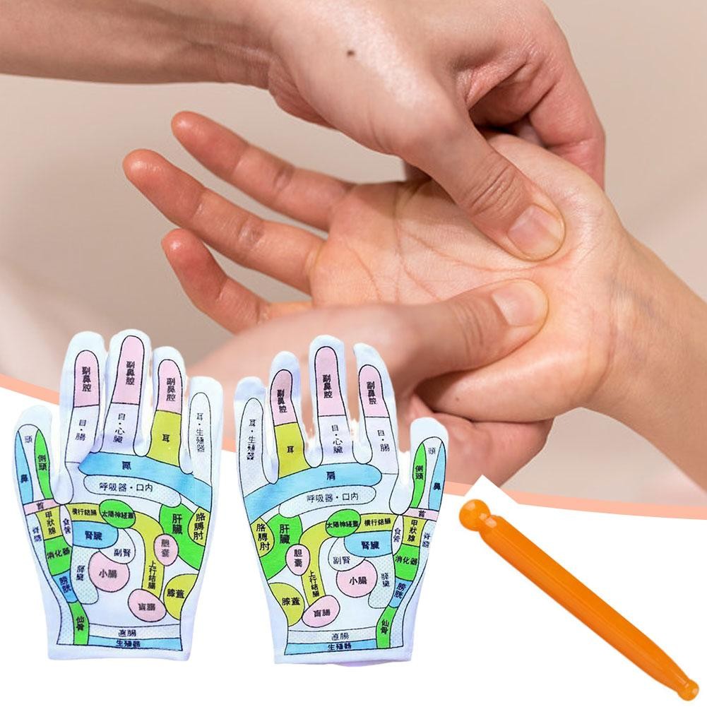 ถุงมือนวดมือ ถุงมือแบบดั้งเดิมที่ผ่านการรับรองทางวัฒนธรรม การบําบัด ยาจุดฝังเข็มจีน ร7เจ9