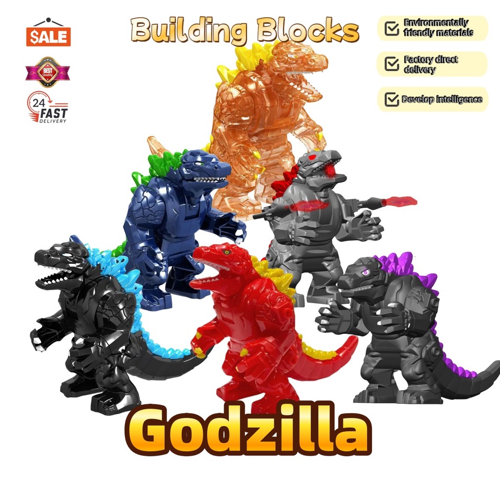 ใหม่ Godzilla GXL047/GXL0478/GXL049 series ประกอบอาคารบล็อกรุ่นเด็กของเล่นเพื่อการศึกษาวันเกิดตัวเลื