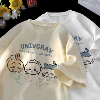（พร้อมส่งจากกทม มาถึงใน 2วัน）เสื้อยืดแขนสั้นพิมพ์ลายใหม่ผ้าฝ้ายบริสุทธิ์หลวมและสะดวกสบายสำหรับผู้ชายและผู้หญิง