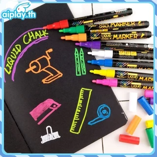 8 ชิ้น ปากกาชอล์กน้ำ ไร้ฝุ่นลบได้ ยกกล่อง8สี ปากกาเขียนกระจก ปากกาชอล์คเขียนแก้ว เขียนกระดานดำ chalk marker