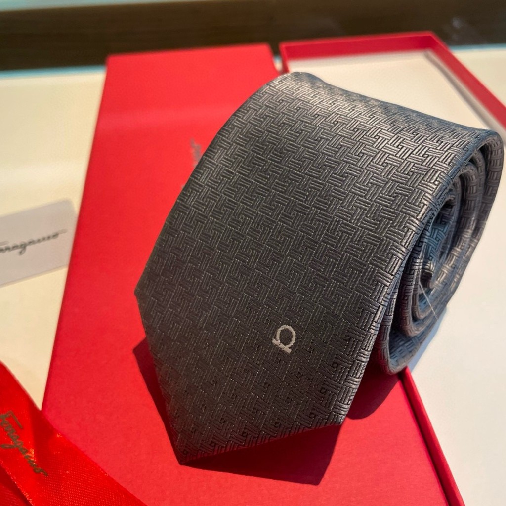 Twill Silk Ferraga** Fashion All-Match Mens Banquet Wedding Tie พร้อมกล่อง