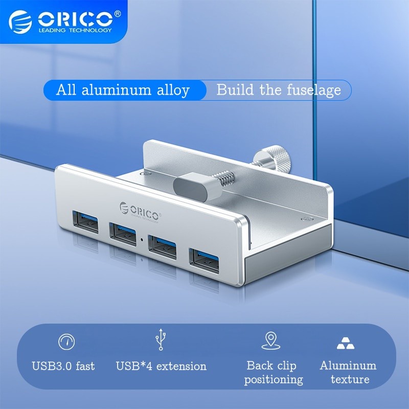แหล่งจ่ายไฟ การขยายความเร็วสูงพิเศษ 4 ฮับ ยูเอสบี 3.0 พร้อมการส่งข้อมูล 5GBPS สําหรับอุปกรณ์เสริมคอมพิวเตอร์แล็ปท็อป