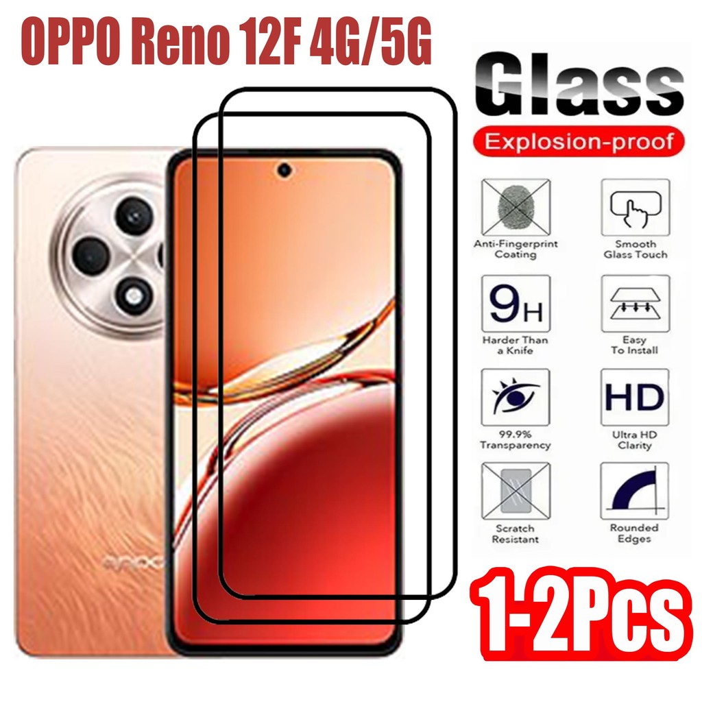 1-2 ชิ้น OPPO Reno 12F 5G ป้องกันหน้าจอสําหรับ OPPO Reno 12F 4G 12 8 Pro Plus 8T 8Z Lite 7Z 7 SE 6 6