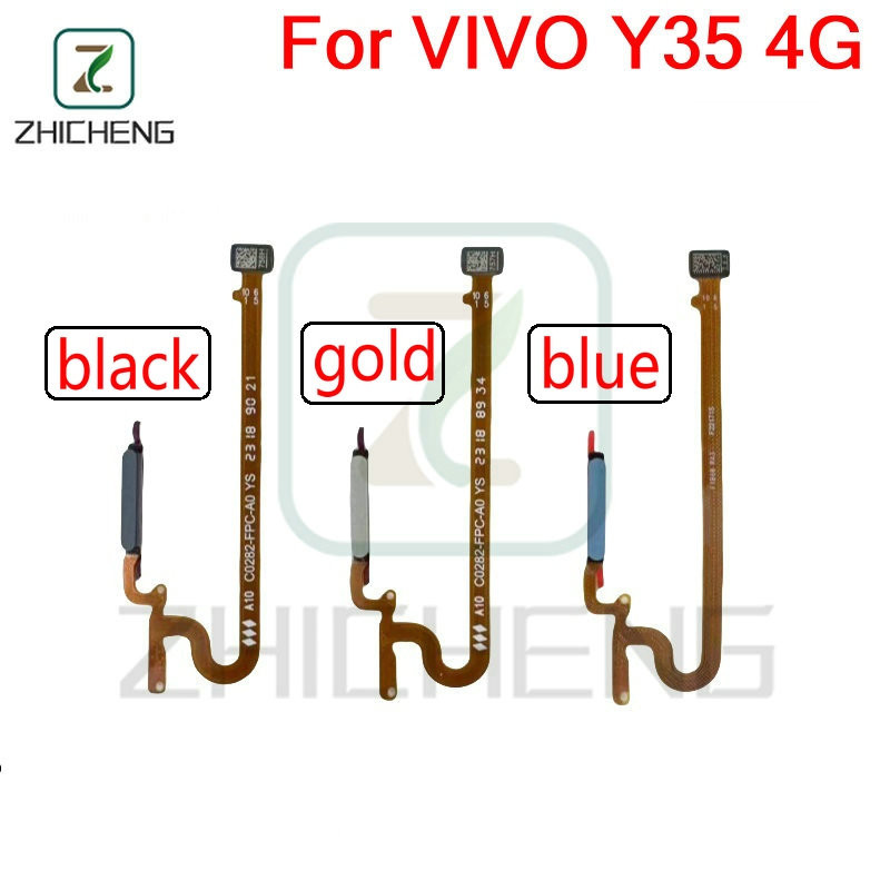 Finger Print เซ็นเซอร์ลายนิ้วมือ flex Power Button flex Cable Replacement สําหรับ Vivo Y35 4G