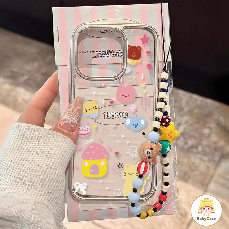 เคสไอโฟน 16 สำหรับ iPhone 11 15 13 16 14 12 Pro Max 7 16 8 15 14 Plus XR X XS MAX SE 2020 การ์ตูนน่ารักตลกสัตว์เล็ก ๆ