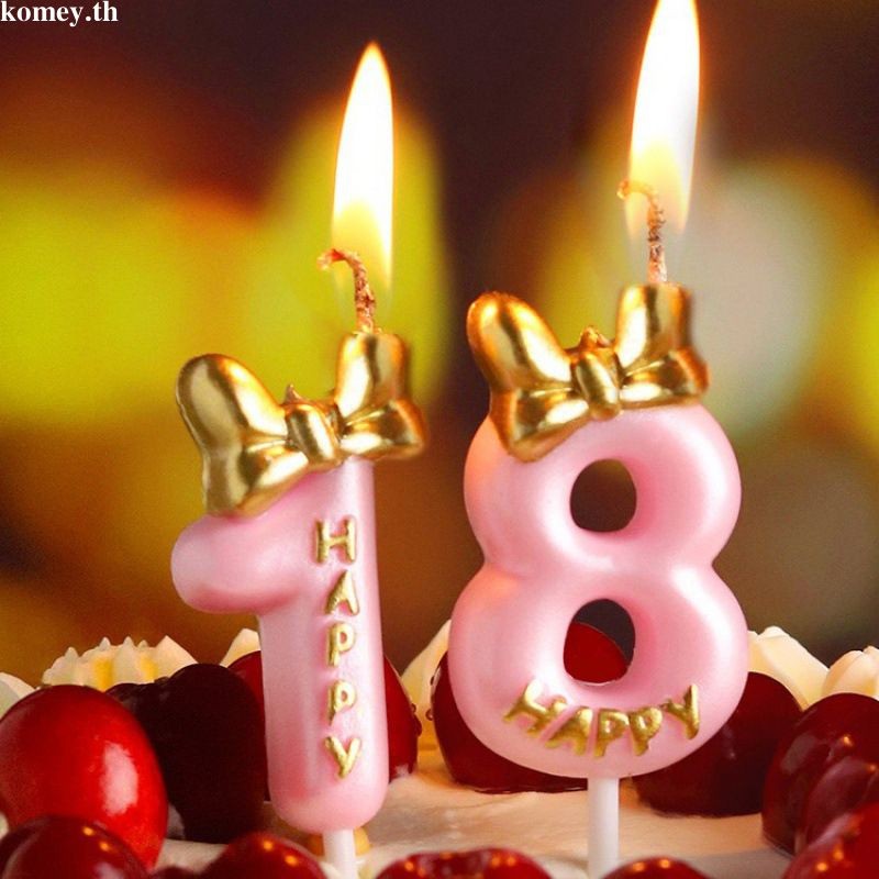 เทียนโบว์ตัวเลข 0-9 เหมาะสำหรับงานวันเกิดของเด็ก ตกแต่งเค้ก เทียนวันเกิด และเทียนวันครบรอบ - รูปที่ 4