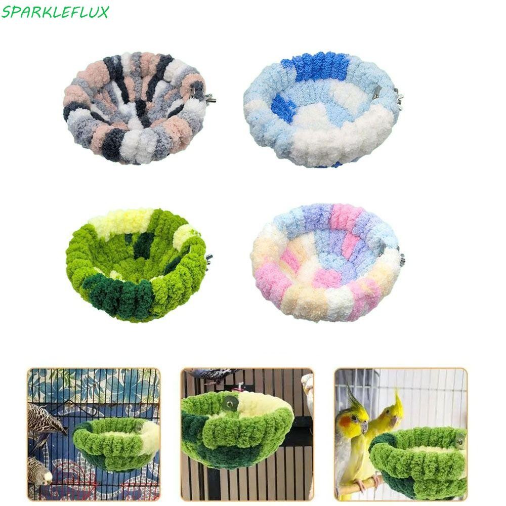 ประกายไฟ รังนกอบอุ่น, เตียงนกหนาสบาย, น่ารักกันลมอบอุ่นนุ่มตุ๊กตานกแก้วกรงฤดูหนาวรังฤดูใบไม้ร่วงฤดูหนาว