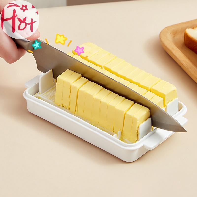 Ge Handy Solid Butter Box ชีสบอร์ด Server Crisper โปร่งใสพลาสติกคอนเทนเนอร์ชีส Keeper Case Butter Cutg Square