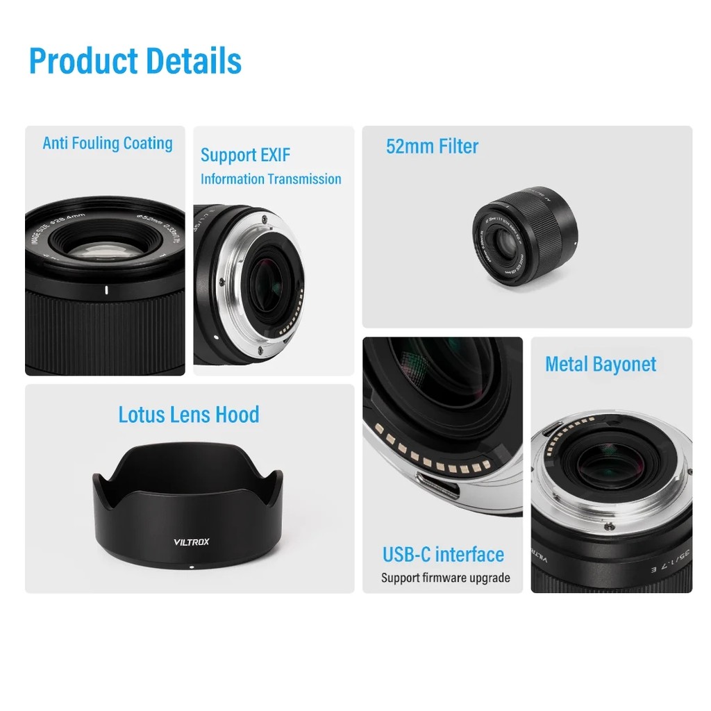 Viltrox 35mm 25mm F1.7 Air AF APS-C รูรับแสงขนาดใหญ่ภาพอัตโนมัติโฟกัสเลนส์กล้องสําหรับ Sony E Mount Fuji X Nikon Z Mount