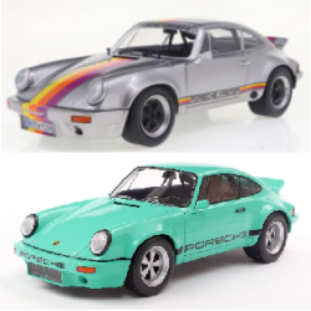 SOLIDO 1: 18 PORSCHE PO 911 RSR Tension Silver Alloy Car Model