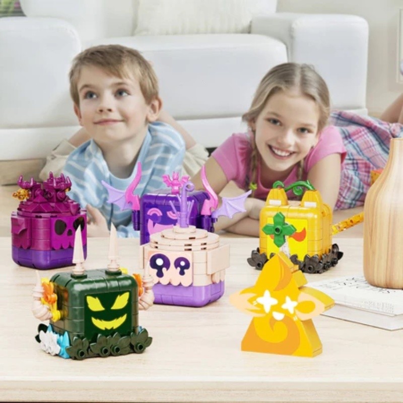 2025 Perfect MOC 6 in 1 Blox fruit punch building blocks Devil Fruits figures ของเล่นเด็กของเล่นของข