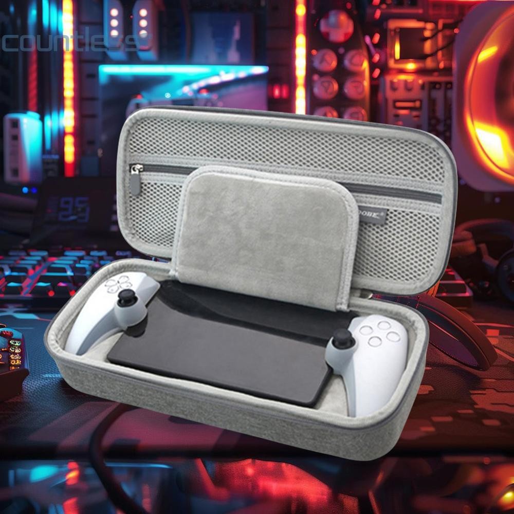 สําหรับ PS5 Portal EVA กระเป๋าถือพร้อมฟิล์มนิรภัย + ปลอกป้องกันซิลิโคนฝาครอบป้องกันกันกระแทกสําหรับ 