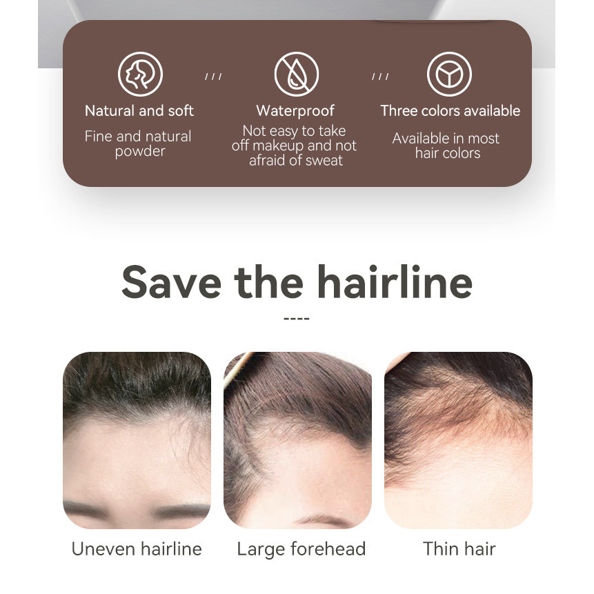 Mlsmile Hairline Fluffy Powder Repair Volume Powder Shadow Shadow Powder คอนซีลเลอร์ผมครอบคลุมเติมหน้าผาก Hairline - รูปที่ 3