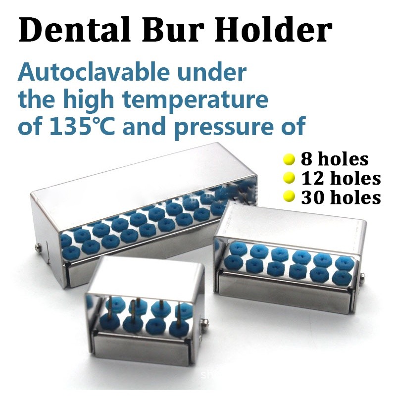 8/12/30 หลุม Autoclave ฆ่าเชื้อกรณี Burs Endo ไฟล์ผู้ถือทันตกรรมฆ่าเชื้อกล่องสําหรับ Burs ทันตแพทย์เครื่องมือ