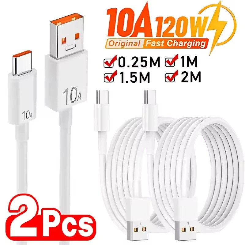 1/2 ชิ้น Universal 120W 10A USB-C สายชาร์จด่วน-ความเร็วสูงถ่ายโอนข้อมูลสายไฟ - 0.25-2M สายชาร์จข้อมูล