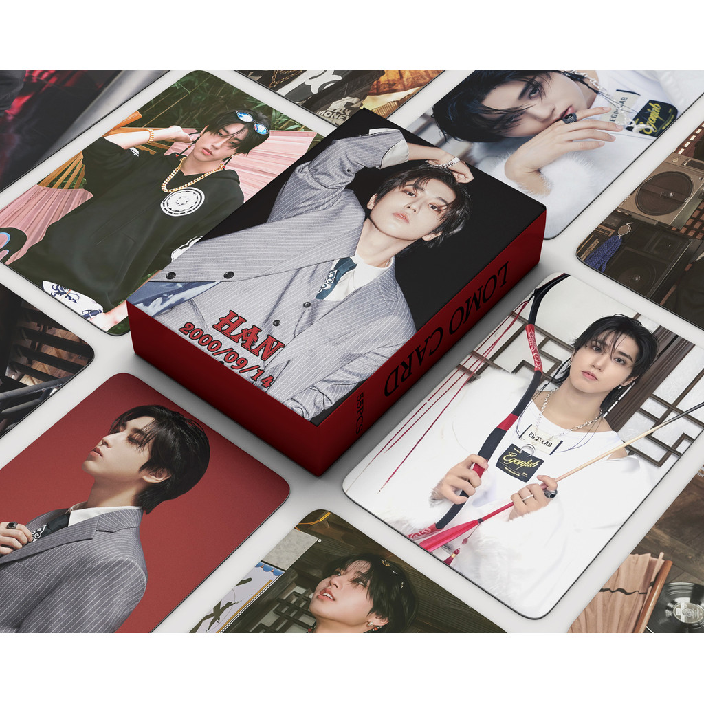 Kpop 55 ชิ้น/กล่อง Stray Kids HAN SOLO Photocards 合 (HOP) การ์ดสะสมการ์ด KPOP LOMO