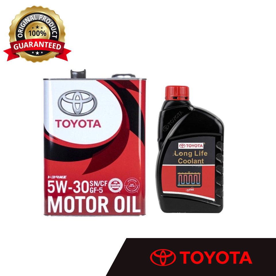 น้ํามันเครื่อง Toyota SN 5W-30 4L 08880-10705(ฟรี TOYOTA COOLANT 1PC)