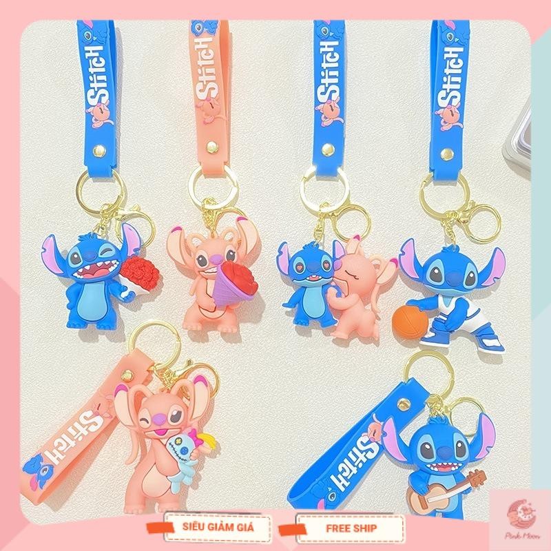 พวงกุญแจ Stitch น่ารักและตลก พวงกุญแจสุนัข Stitch