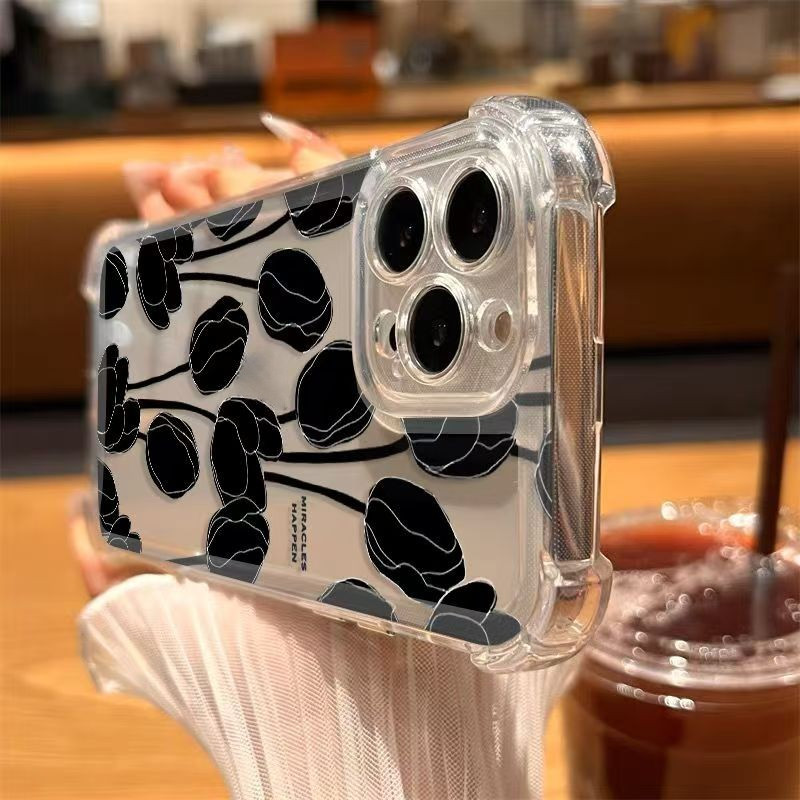 Simple สีดําทิวลิปเคสโทรศัพท์สําหรับ OnePlus Nord N100 N10 3 CE3 2 CE CE2 Lite 2T ACE 3 3V 2V 2 12R 