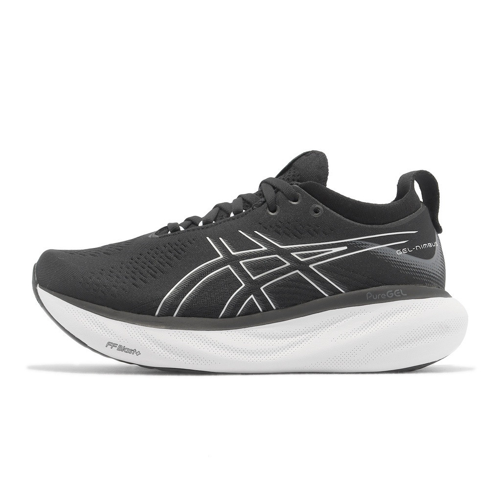 Asics Jogging Shoes GEL-Nimbus 25d Wide Last Black White Road Running Shock Absorber ผู้หญิง ACS 101
