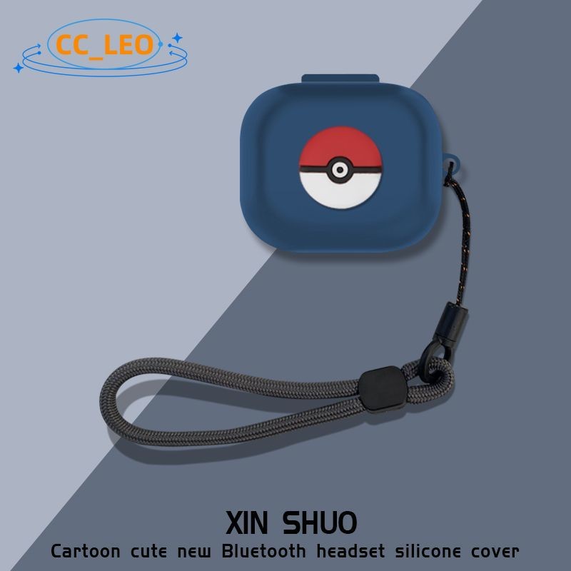 For EDIFIER Comfo Flex Case Solid Color Lanyard Pendant EDIFIER A6 Open Ear Cartoon Creative Bear Si