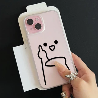 ฝาครอบโทรศัพท์นุ่ม ดูถูกจากมือเล็กๆน้อยๆ For iPhone 17 16 11 13 15 เคส ไอโฟน12 14 ProMax 7 8 16Plus X XR XSMaxกันกร