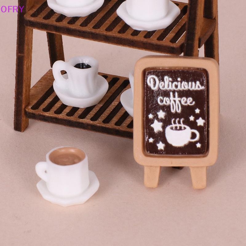 ของ 1:12 Dollhouse Miniature Double Layer ขาตั้งขนมหวานถ้วยกาแฟเฟอร์นิเจอร์ Home Model Decor ของเล่นตุ๊กตา House อุปกรณ์เสริม RY