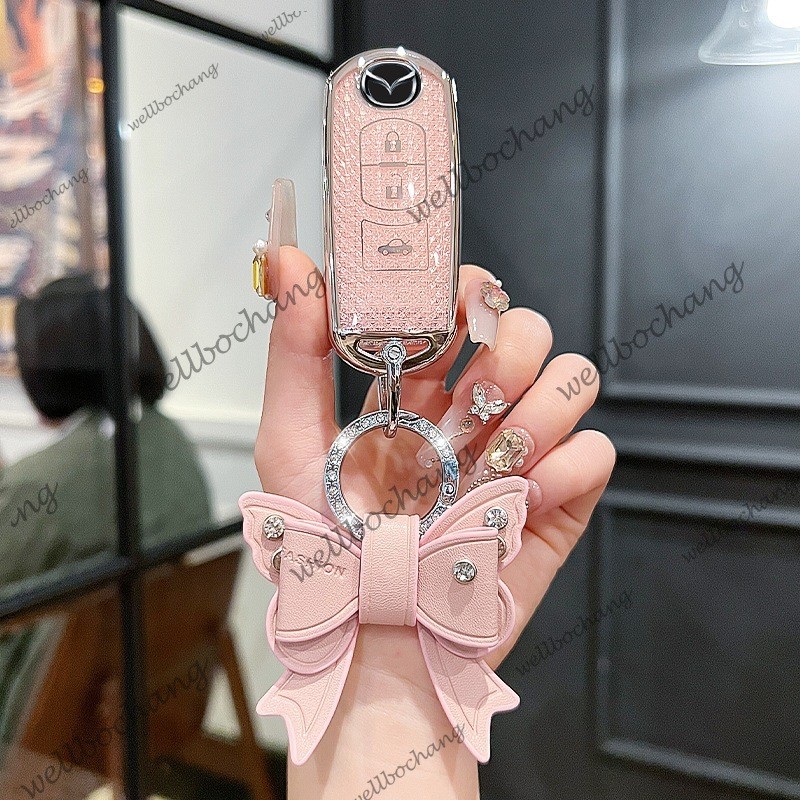Mazda รถ Remote Key Case tpu สําหรับ Mazda 2 Mazda 3 Mazda 6 CX3 CX4 CX5 CX9 รถอุปกรณ์เสริมพวงกุญแจ
