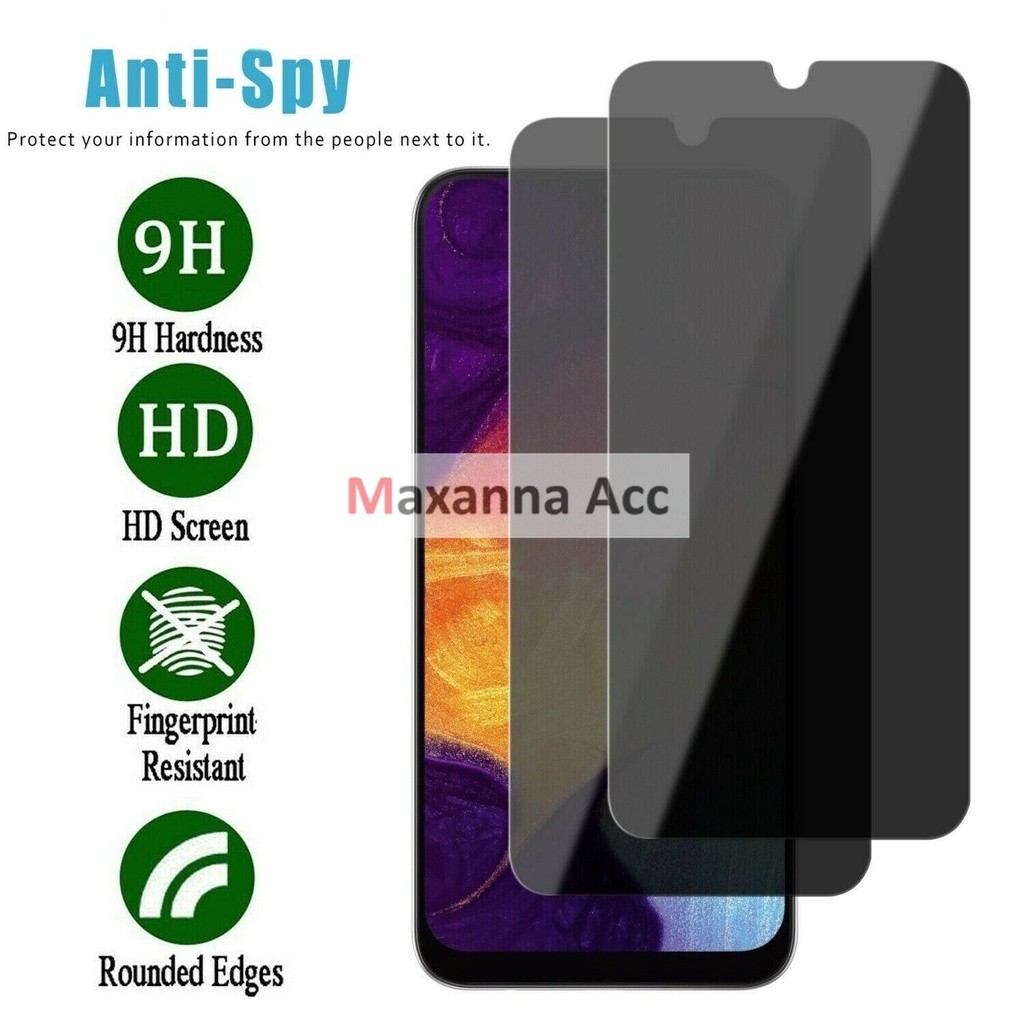 [Maxanna] ANTI SPY TEMPERED GLASS 10D FULL COVER VIVO Y30 / Y30i / Y30G / Y50 / Y50t / Y51(2020) / Y