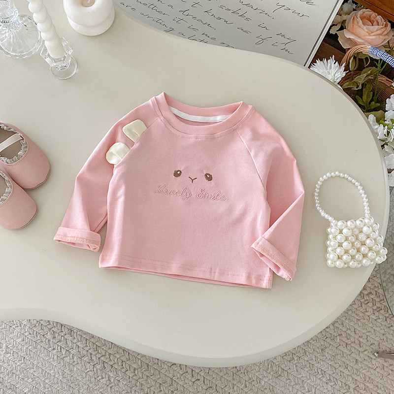 ฤดูใบไม้ผลิและฤดูใบไม้ร่วงสาวการ์ตูนแขนยาวฐานชั้น-น่ารักรอบคอเสื้อยืดสำหรับทารกและเด็กวัยหัดเดิน - รูปที่ 7