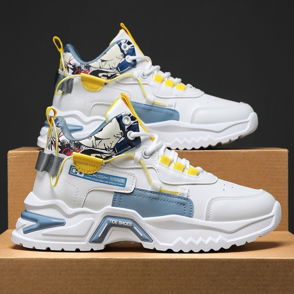 รองเท้าผ้าใบรองเท้าผู้ชาย 744254014045 A99 สีขาว น้ําเงิน 40 Shop kuike099 th