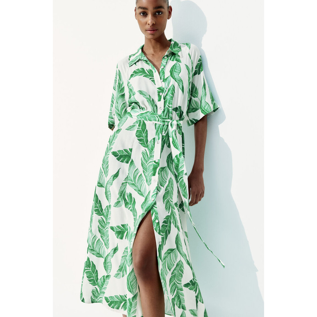 H&M(เอชแอนด์เอ็ม) เดรสเชิ้ตผูกเชือกที่เอว ผู้หญิง 1217576_17