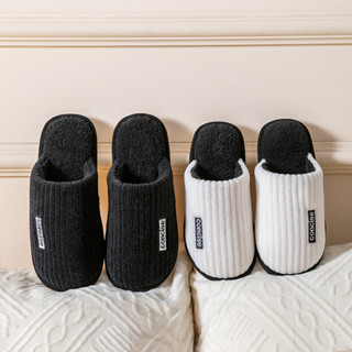 รองเท้าสลิปเปอร์ ลดกลิ่นอัพ รองเท้าใส่ในบ้าน  ในร่ม ฝ้าย กลา…