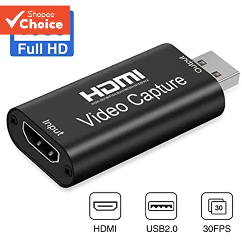 Usb2.0 HDTV Converter 4K HD 1080P การ์ดจับภาพวิดีโอ Grabber กล่องบันทึก​ สําหรับ Windows Android