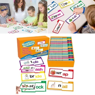 MOON Read and Rhyme Flip Books แฟลชการ์ด Phonics ทักษะการอ่านที่ปรับปรุงแล้ว แฟลชการ์ดเสียงตัวอักษรสําหรับผู้เรียน
