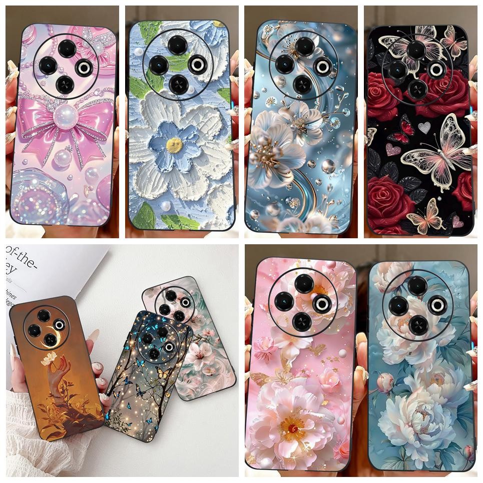 ซิลิโคนเหลว Soft TPU ป้องกันโทรศัพท์สําหรับ Tecno Spark 30c 4G 5G Spark30c กรณี KL8H KL7H กันชนหรูหร