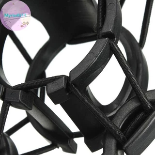 MyriadU Universal คอนเดนเซอร์ไมโครโฟน Mic Shock Mount Holder สตูดิโอการบันทึกสําหรับขนาดใหญ่ Diaphram Mic คลิปสีดํา TH