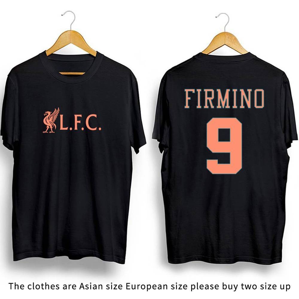 เสื้อยืดคอกลม พิมพ์ลายฟุตบอล Jason Liverpool LFC Firmino สีดํา สีขาว สําหรับผู้ชาย และผู้หญิงS-5XLเส