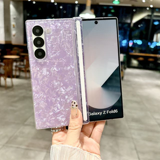 Slim Shell รูปแบบบานพับแม่เหล็กเคสโทรศัพท์สําหรับ Samsung Galaxy Z พับ 8 ultra 7 6 Z พับ 5 Z พับ 4 พับ 7 ปกแข็ง