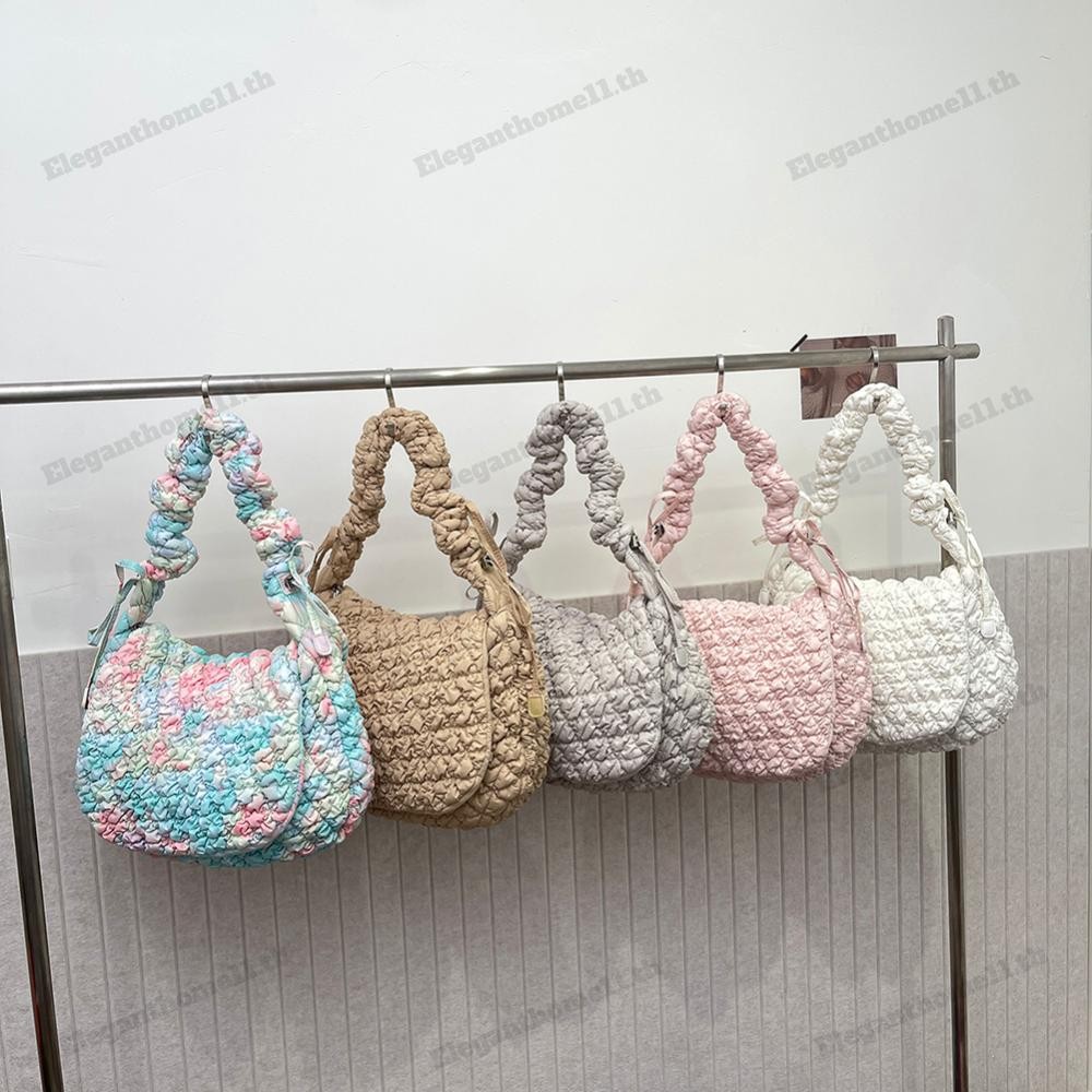 Puffer Tote Bag Quilted Puffy Crossbody Bag for Women Adjustable Strap Carryall Bag Puff Purse for T