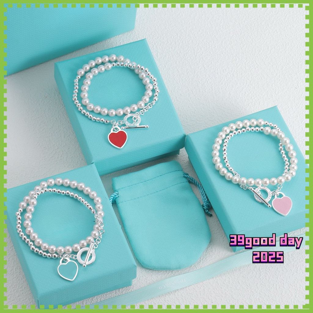 [TC-home] สร้อยข้อมือสีเคลือบมุกเรซินคู่ผู้หญิง / 55195