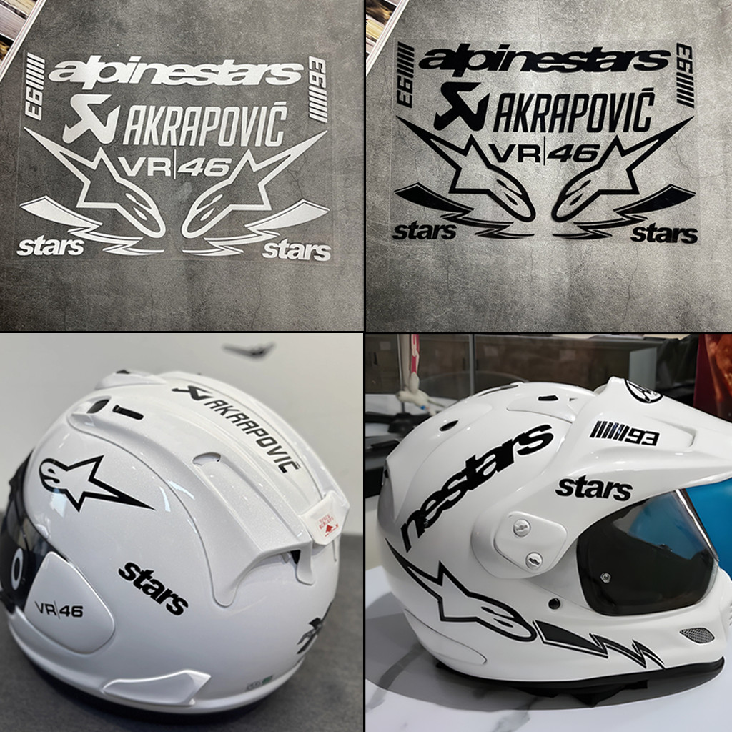 A-Star ชุด DIY หมวกกันน็อคสติกเกอร์กันน้ํารถจักรยานยนต์สกู๊ตเตอร์ด้านข้าง Fender tank Decor ดัดแปลงสําหรับ Yamaha xmax aerox vario beat adv pcx scoopy mio i 125 150 160 Sniper 155