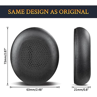 Tokernew แผ่นรองหูฟังทดแทนสำหรับ Jabra Evolve2 65 (65MS 65UC USB)/Evolve2 40 (40UC 40MS USB)/ยอด45H ชุดหูฟังไร้สายในหู, เบาะรองฟังพร้อมหนังนุ่มโปรตีน