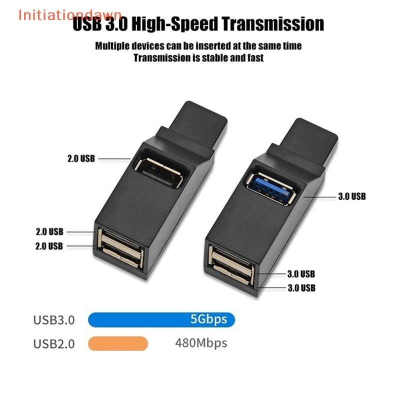 [Initiationdawn] ไร้สาย 3 in 1 USB 3.0 HUB Adapter Extender Mini Splitter Box 3 พอร์ตสําหรับแล็ปท็อป Macbook โทรศัพท์มือถือความเร็วสูง U Disk Reader