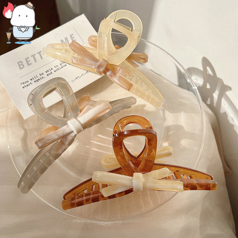 RYTInternet Celethity อารมณ์หวานโบว์ฝรั่งเศสคลิปขนาดใหญ่ความรู้สึกระดับไฮเอนด์เกาหลีคลิปฉลามเรียบง่าย h