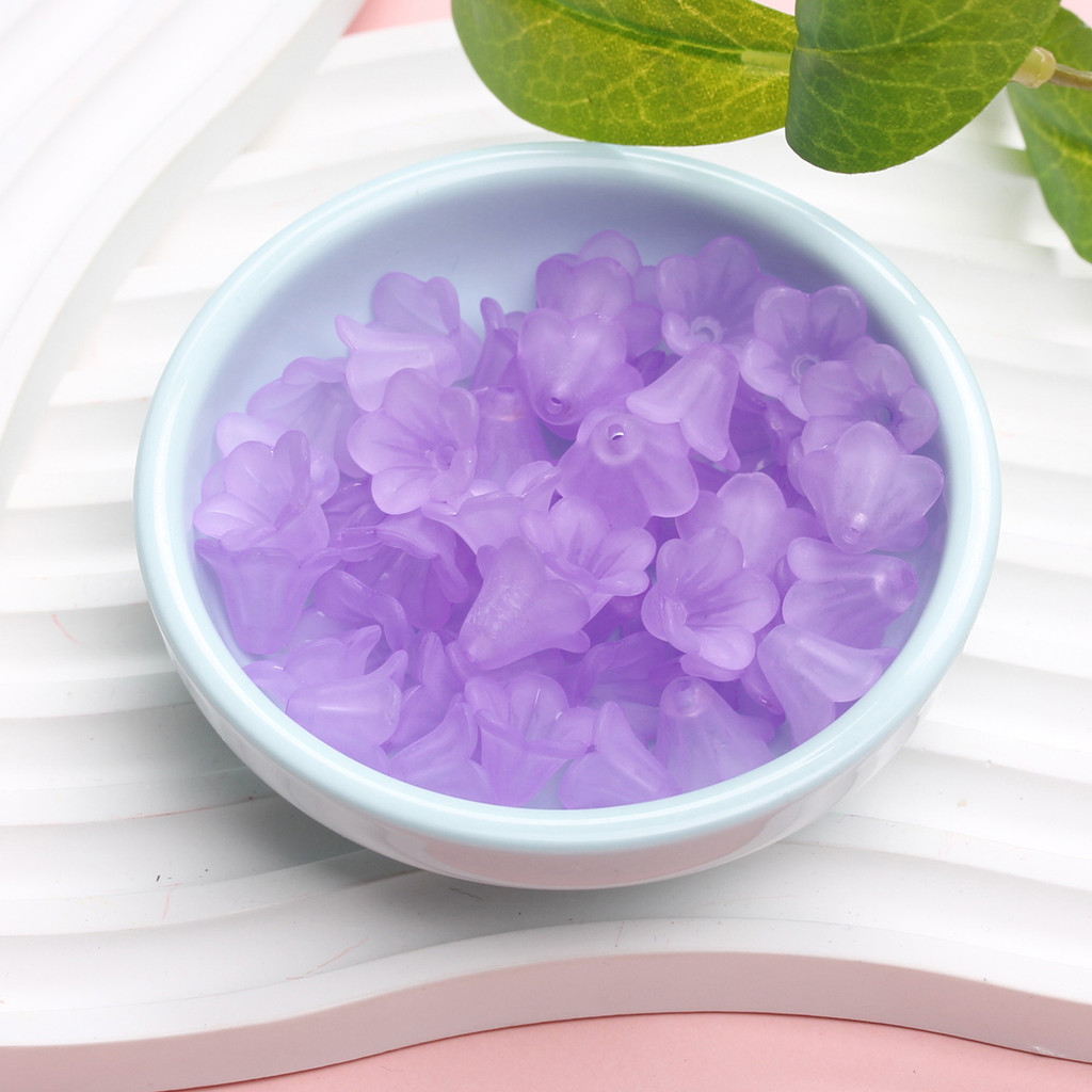 20 ชิ้นแฟชั่นโปร่งใส Frosted Morning Gory ดอกไม้ลูกปัดอะคริลิค DIY เครื่องประดับทําอุปกรณ์เสริม - รูปที่ 3