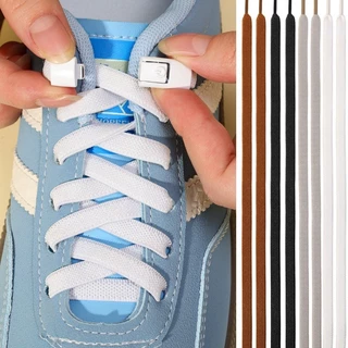 No Tie Shoe Laces Press Lock Shoelaces - เชือกผูกรองเท้าแบบปลดเร็วสำหรับกีฬาและกลางแจ้ง - ใช้ได้กับรองเท้าผ้าใบและบูทสำหรับผู้ใหญ่และเด็ก